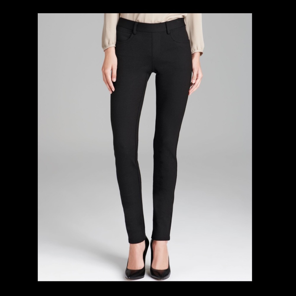 Theory Black Slim Ponte Leggings